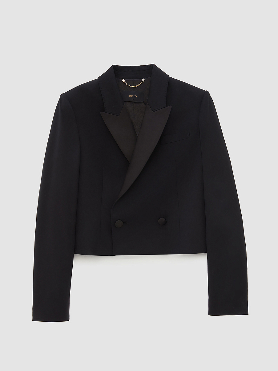 Укороченный жакет из шерсти