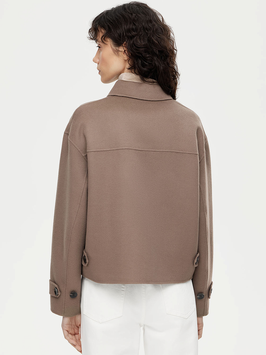 Укороченное пальто из шерсти мериноса