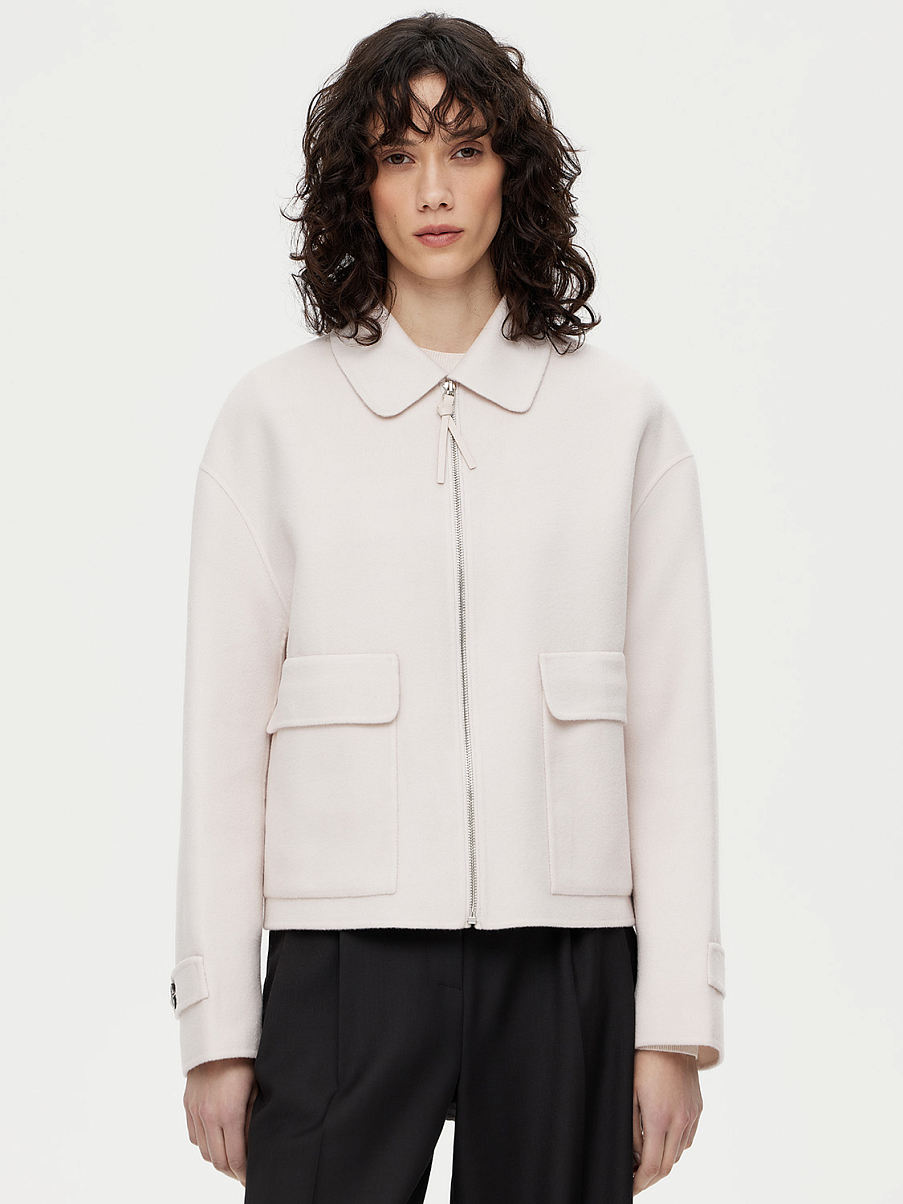 Укороченное пальто из шерсти мериноса