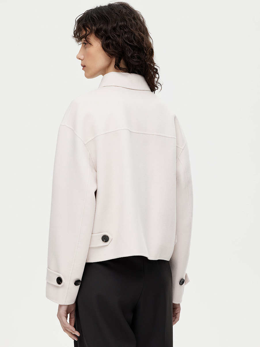 Укороченное пальто из шерсти мериноса