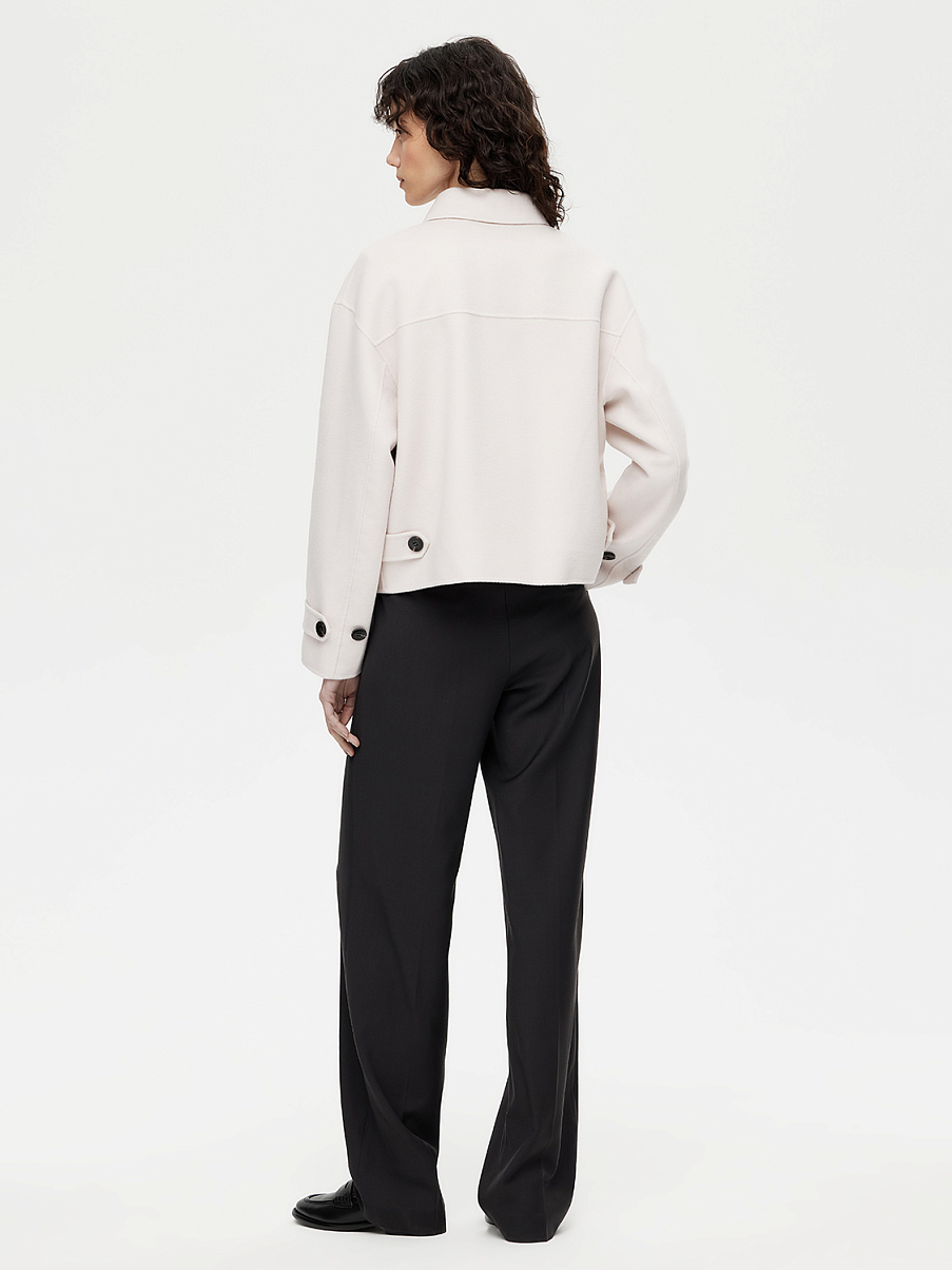 Укороченное пальто из шерсти мериноса