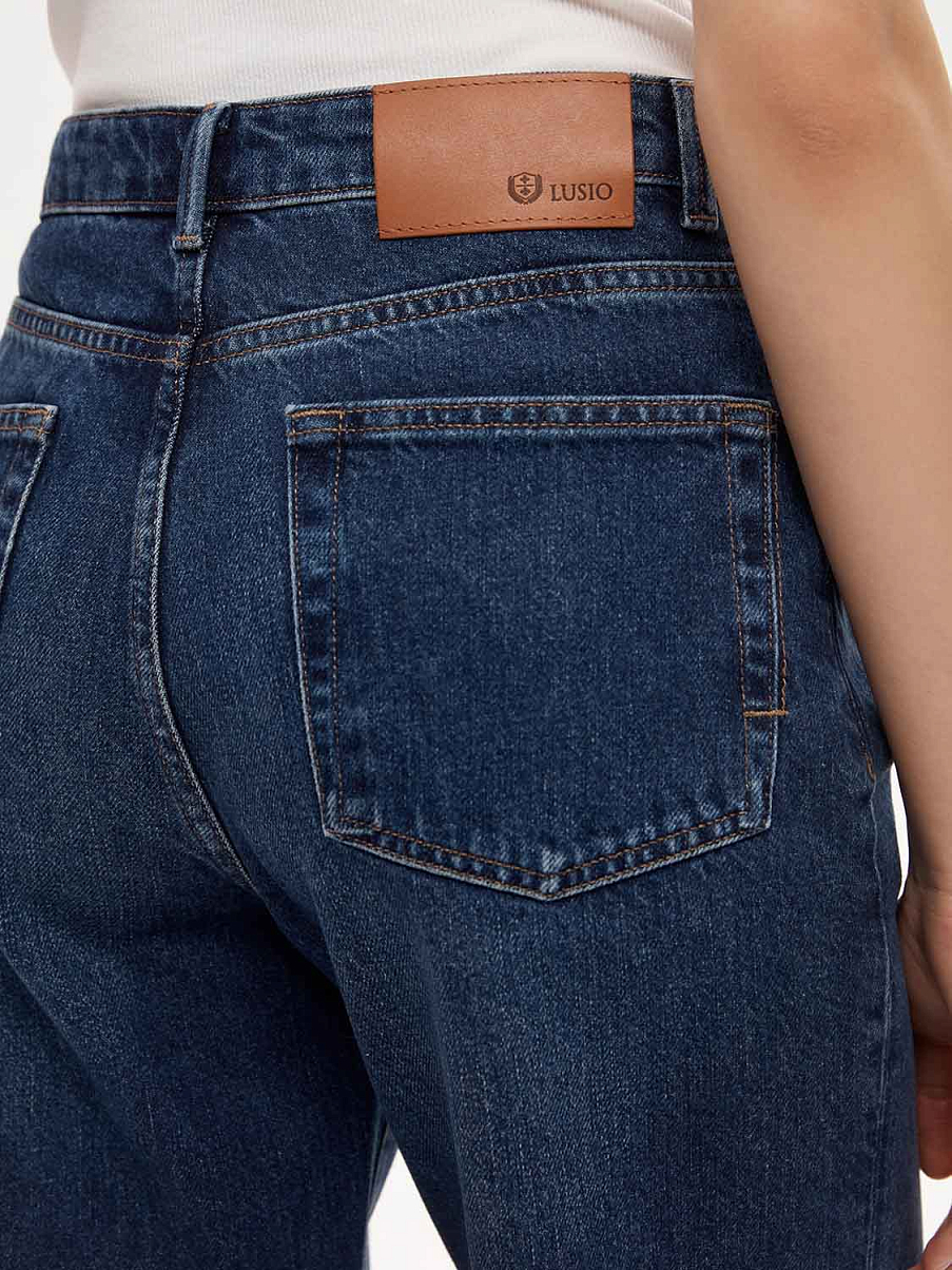 Хлопковые зауженные джинсы