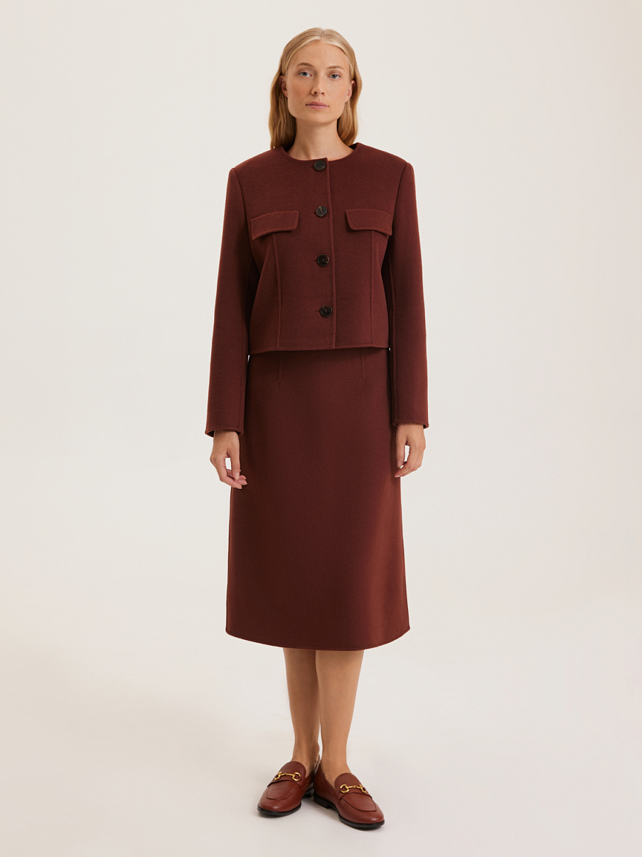 Юбка из шерсти мериноса и кашемира