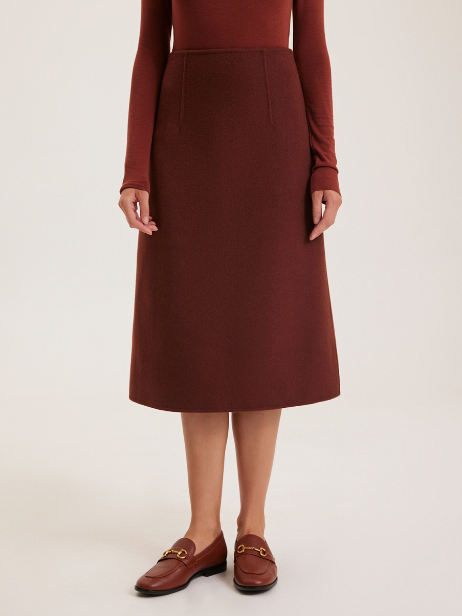 Юбка из шерсти мериноса и кашемира