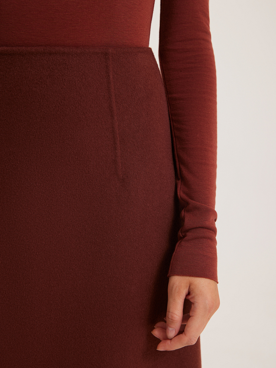 Юбка из шерсти мериноса и кашемира