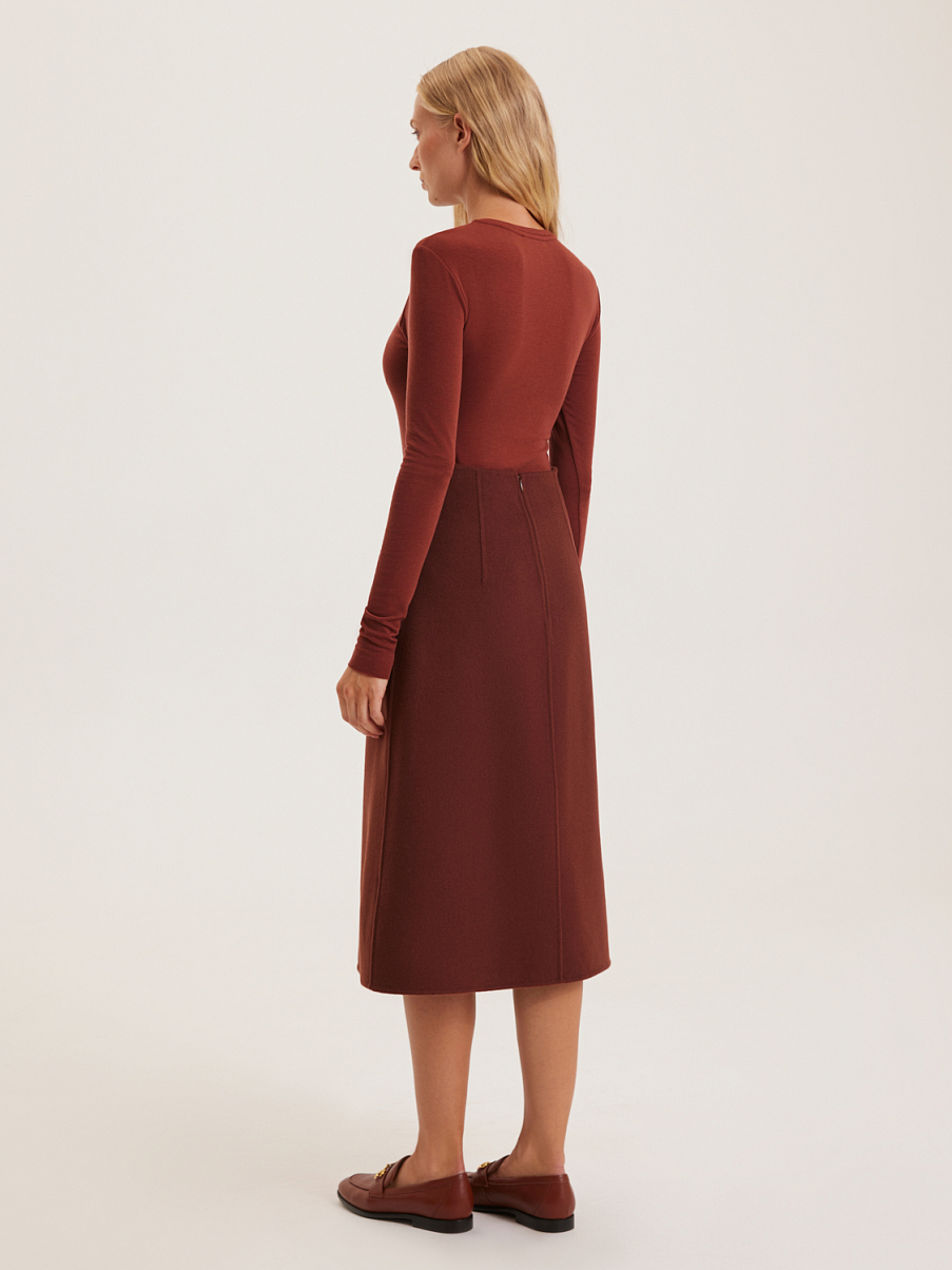 Юбка из шерсти мериноса и кашемира