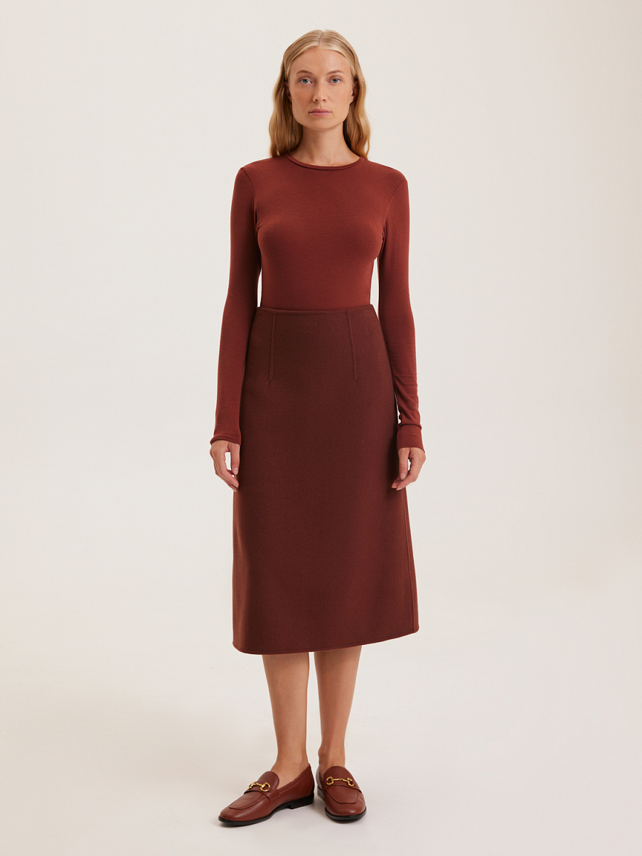 Юбка из шерсти мериноса и кашемира