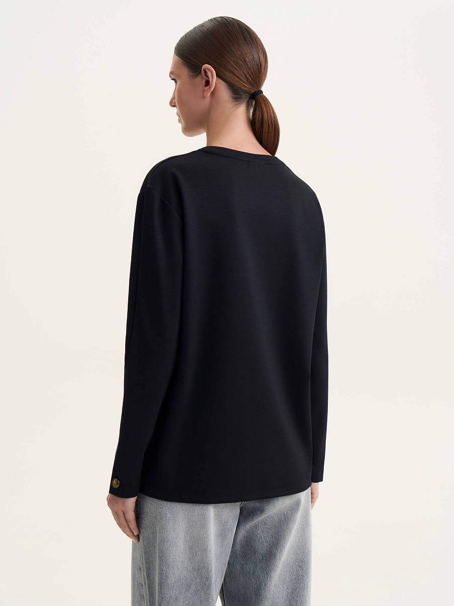 Лонгслив прямого кроя