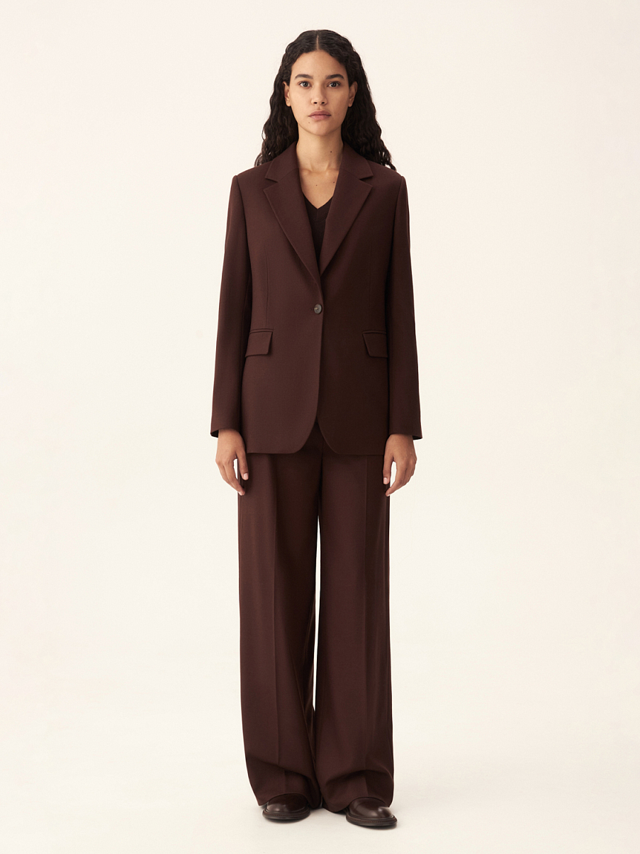 Однобортный жакет из шерсти