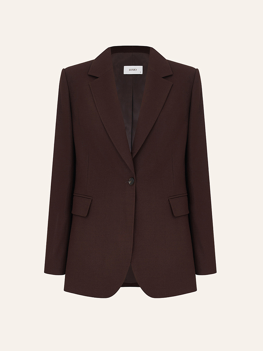 Однобортный жакет из шерсти