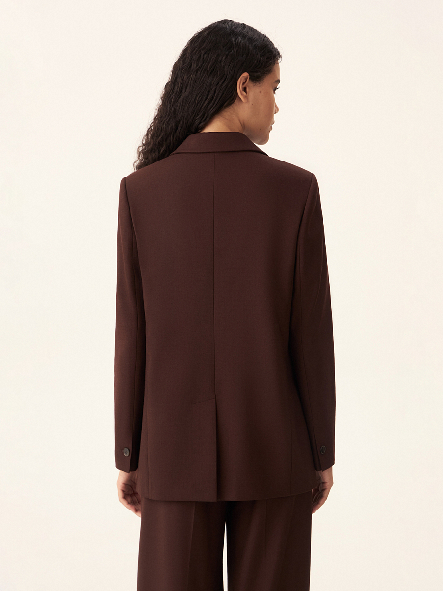 Однобортный жакет из шерсти