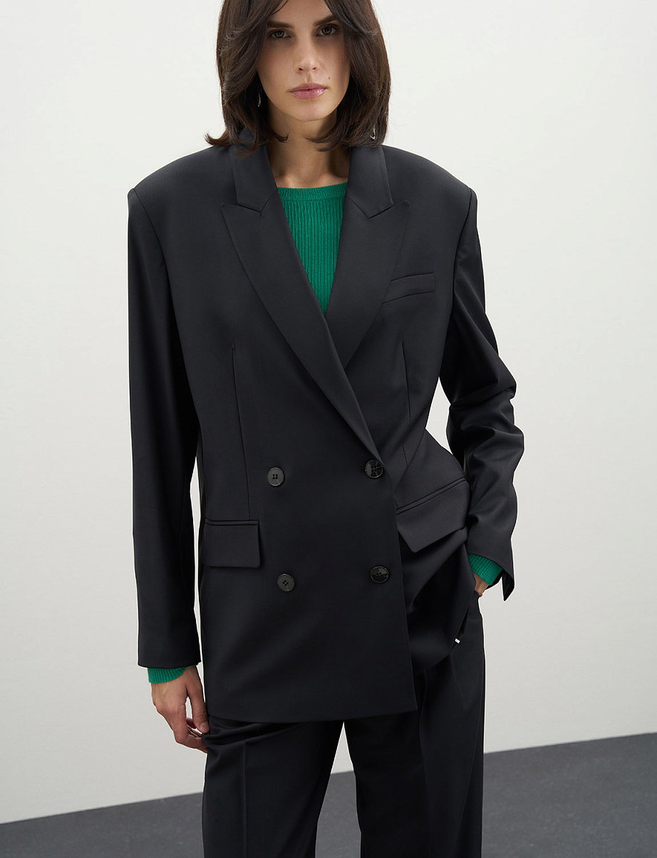 Двубортный жакет из шерсти