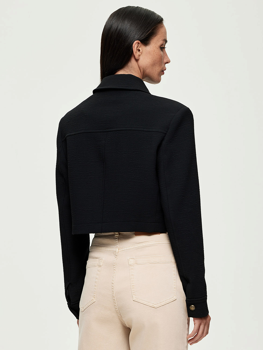 Укороченный жакет с шерстью