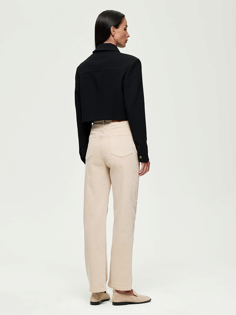 Укороченный жакет с шерстью