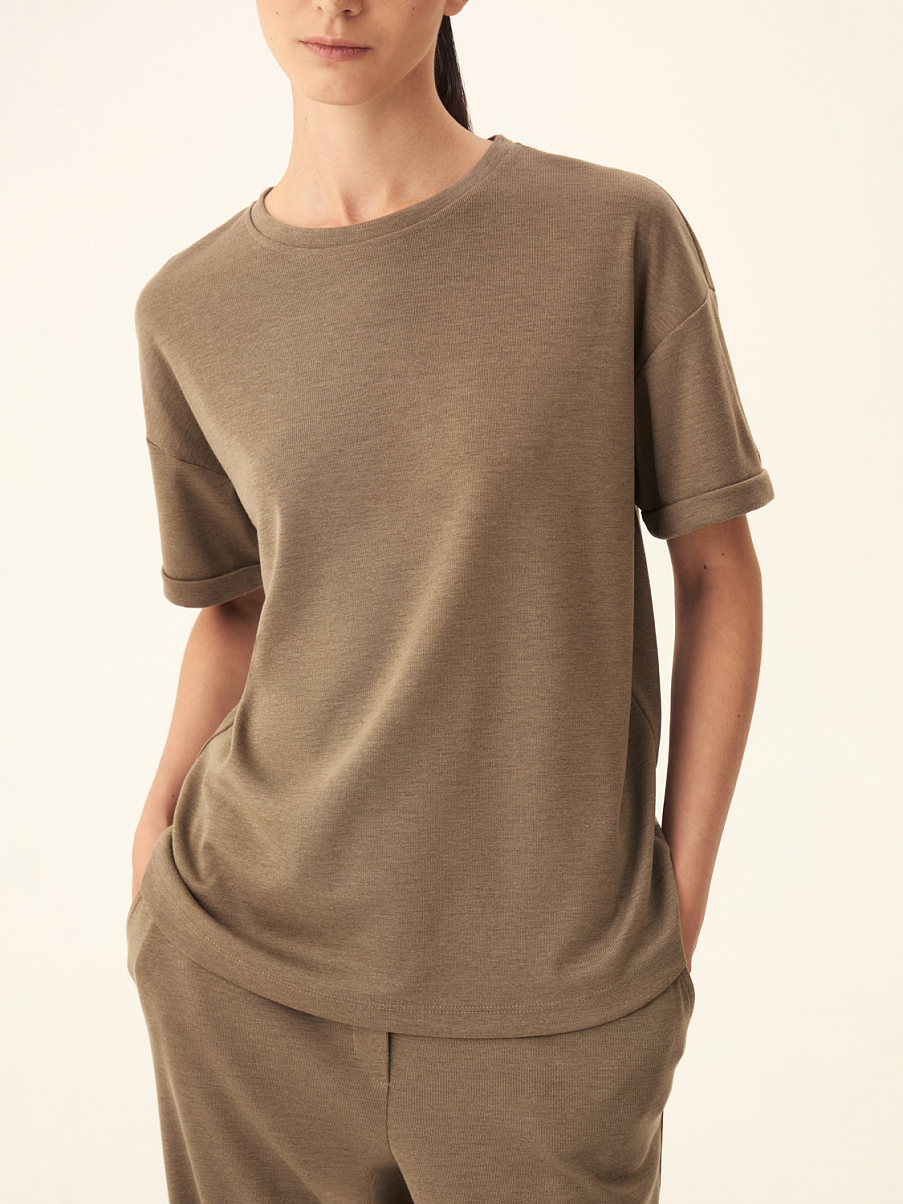 Оверсайз футболка с шерстью