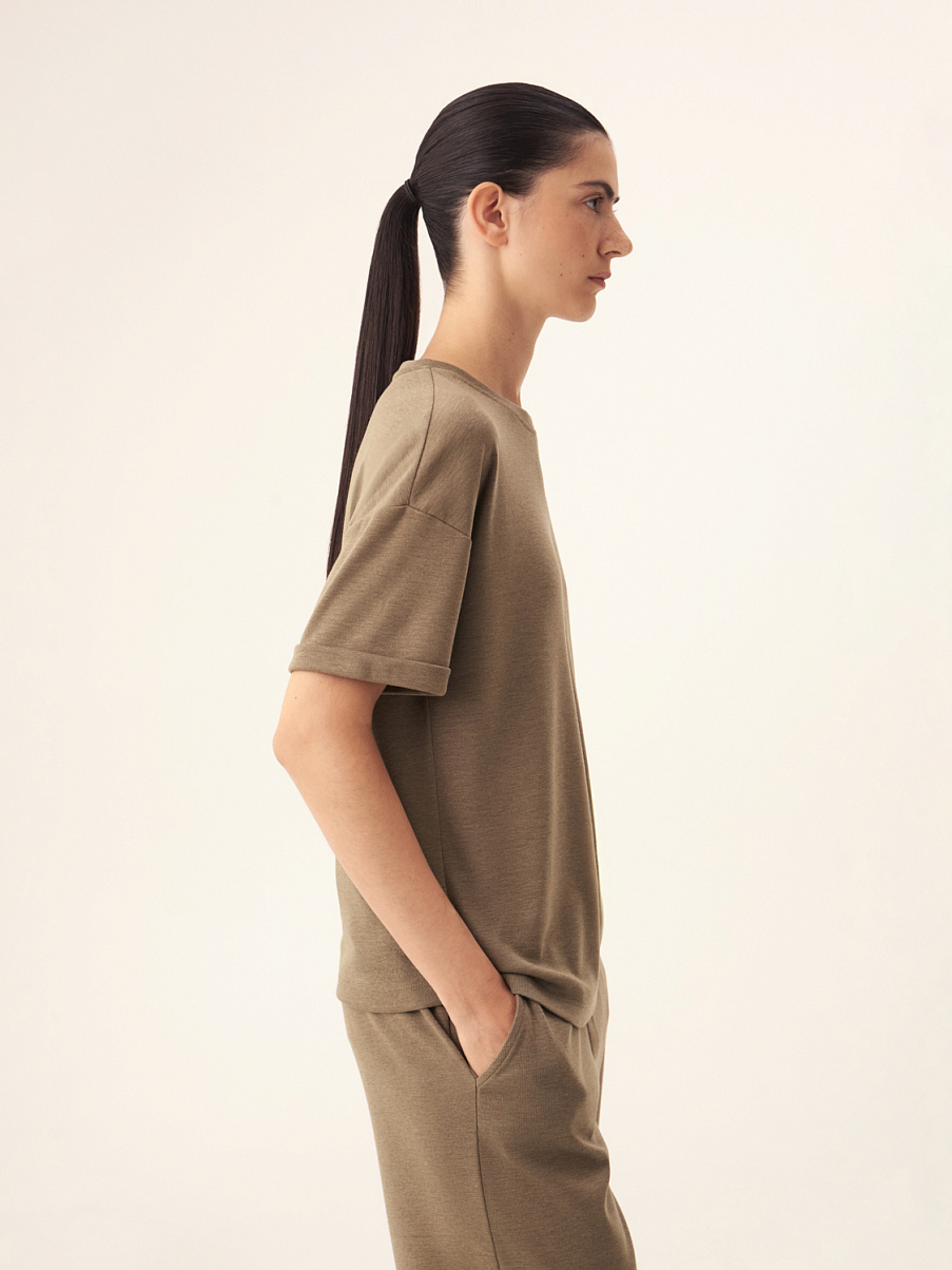 Оверсайз футболка с шерстью