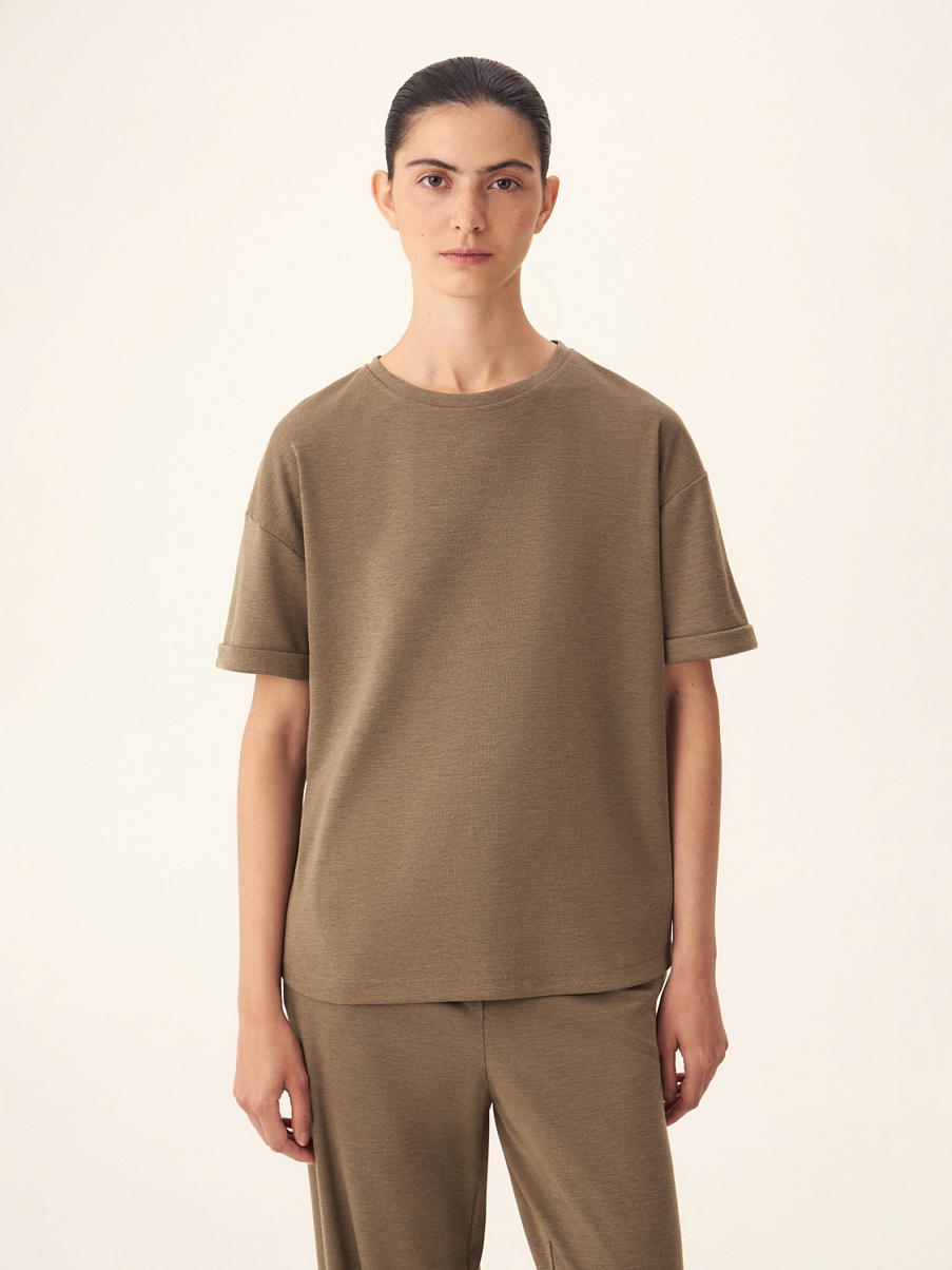 Оверсайз футболка с шерстью