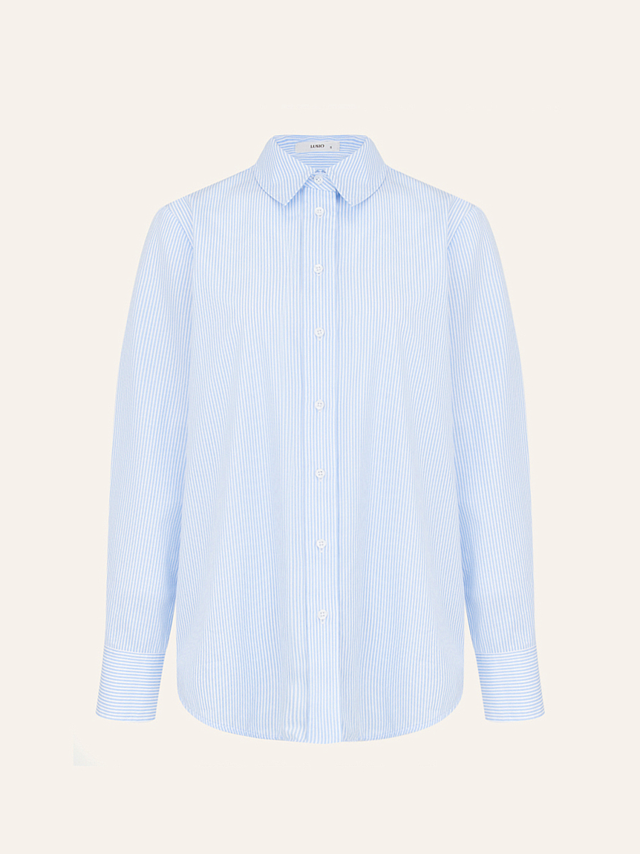 Хлопковая рубашка в полоску