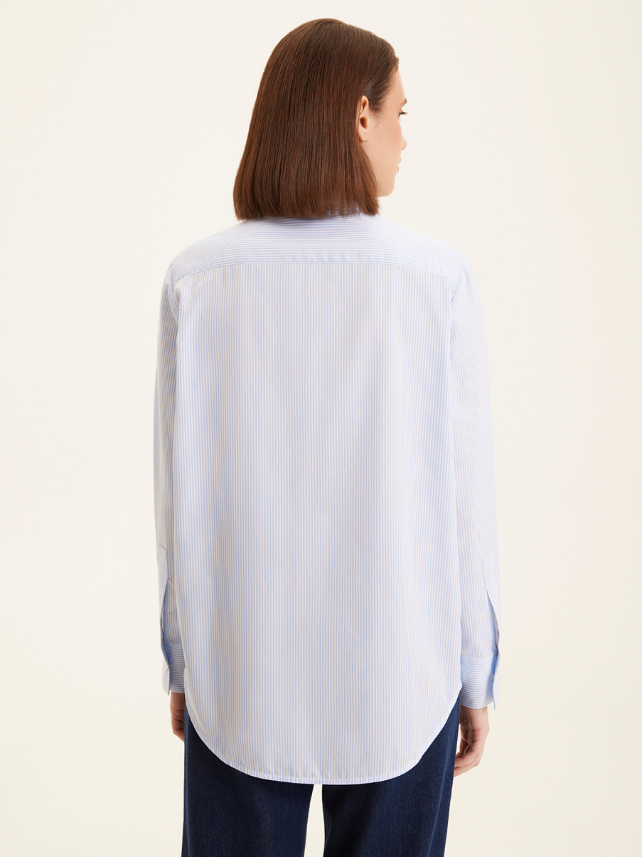 Хлопковая рубашка в полоску