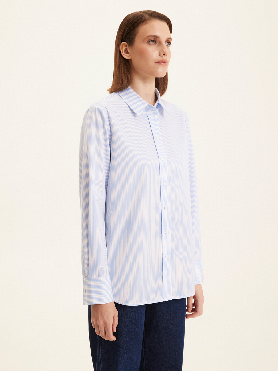 Хлопковая рубашка в полоску