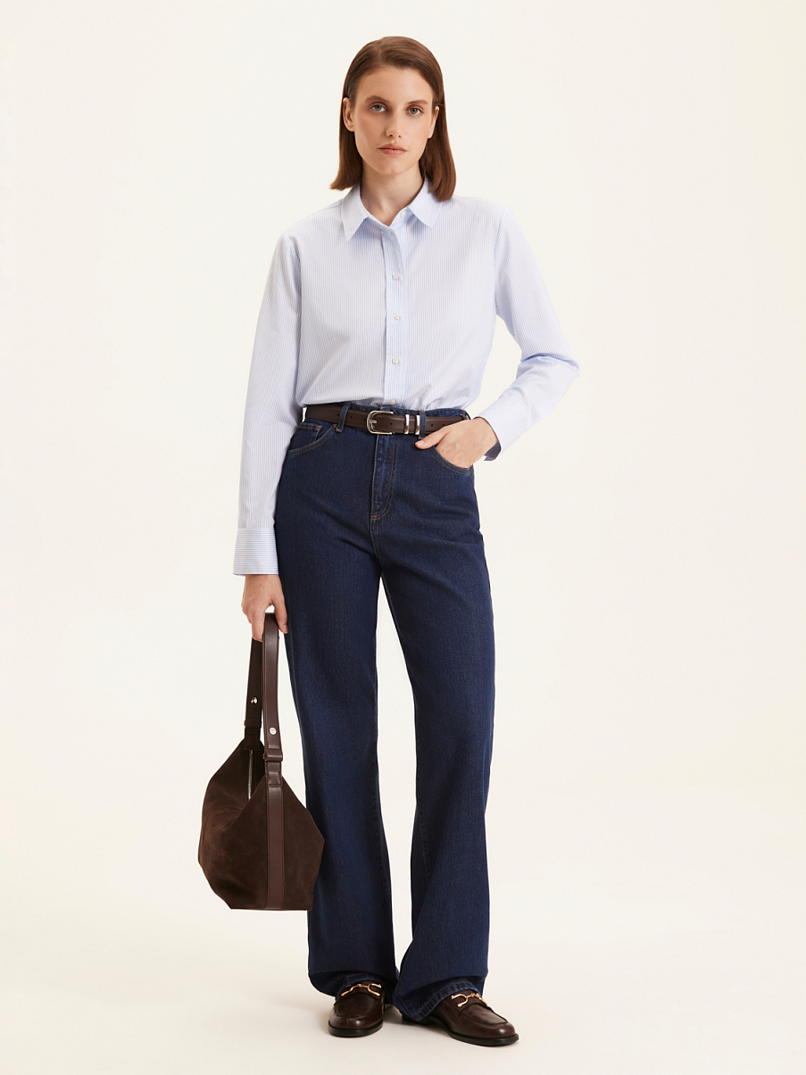 Хлопковая рубашка в полоску