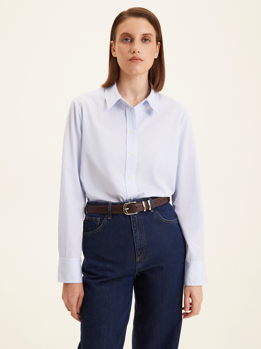 Хлопковая рубашка в полоску