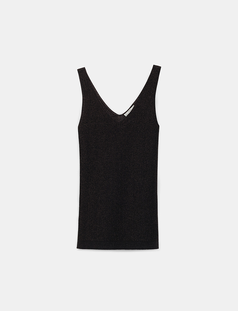 Трикотажный топ с люрексом