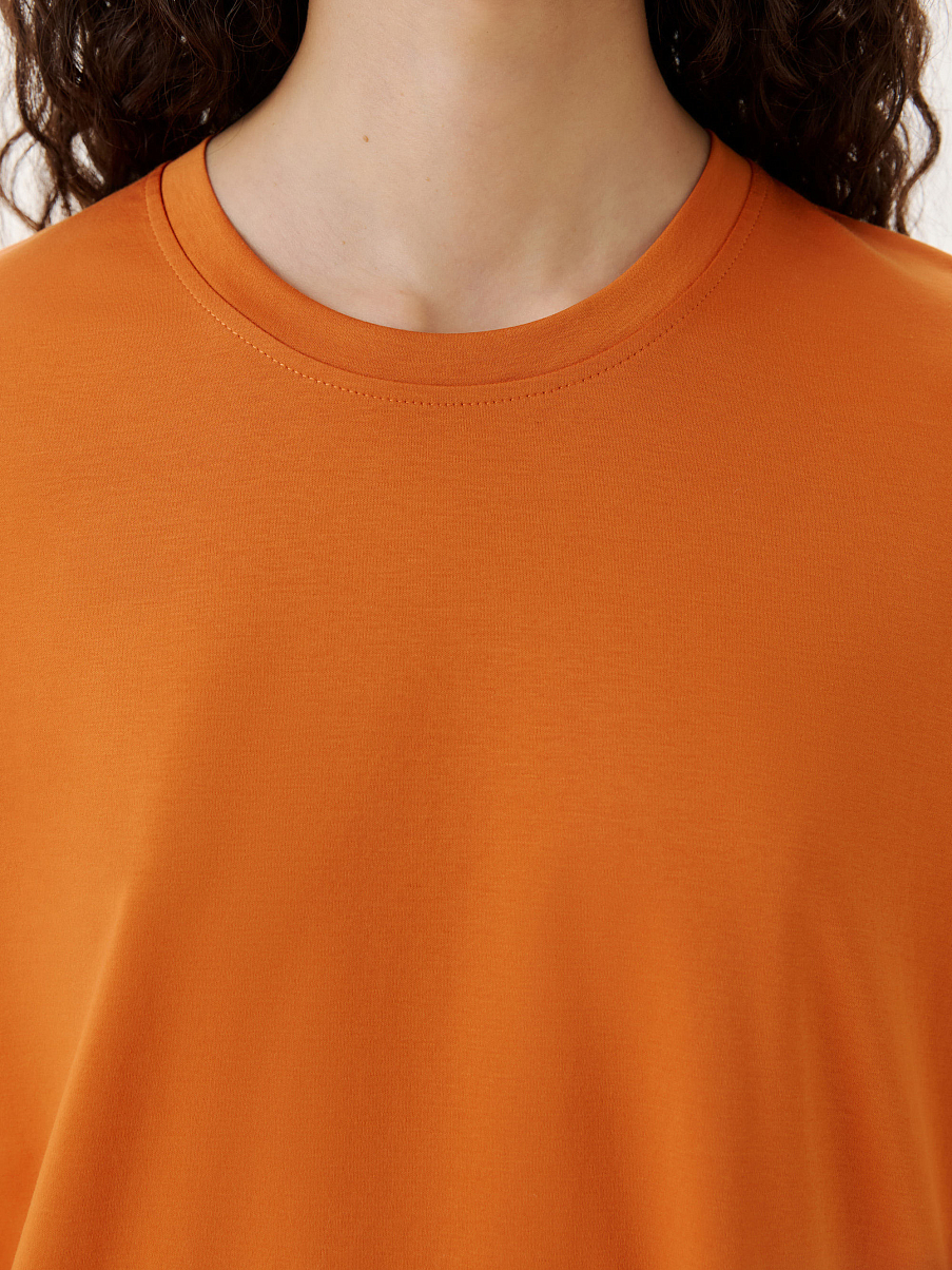 Хлопковая футболка оверсайз