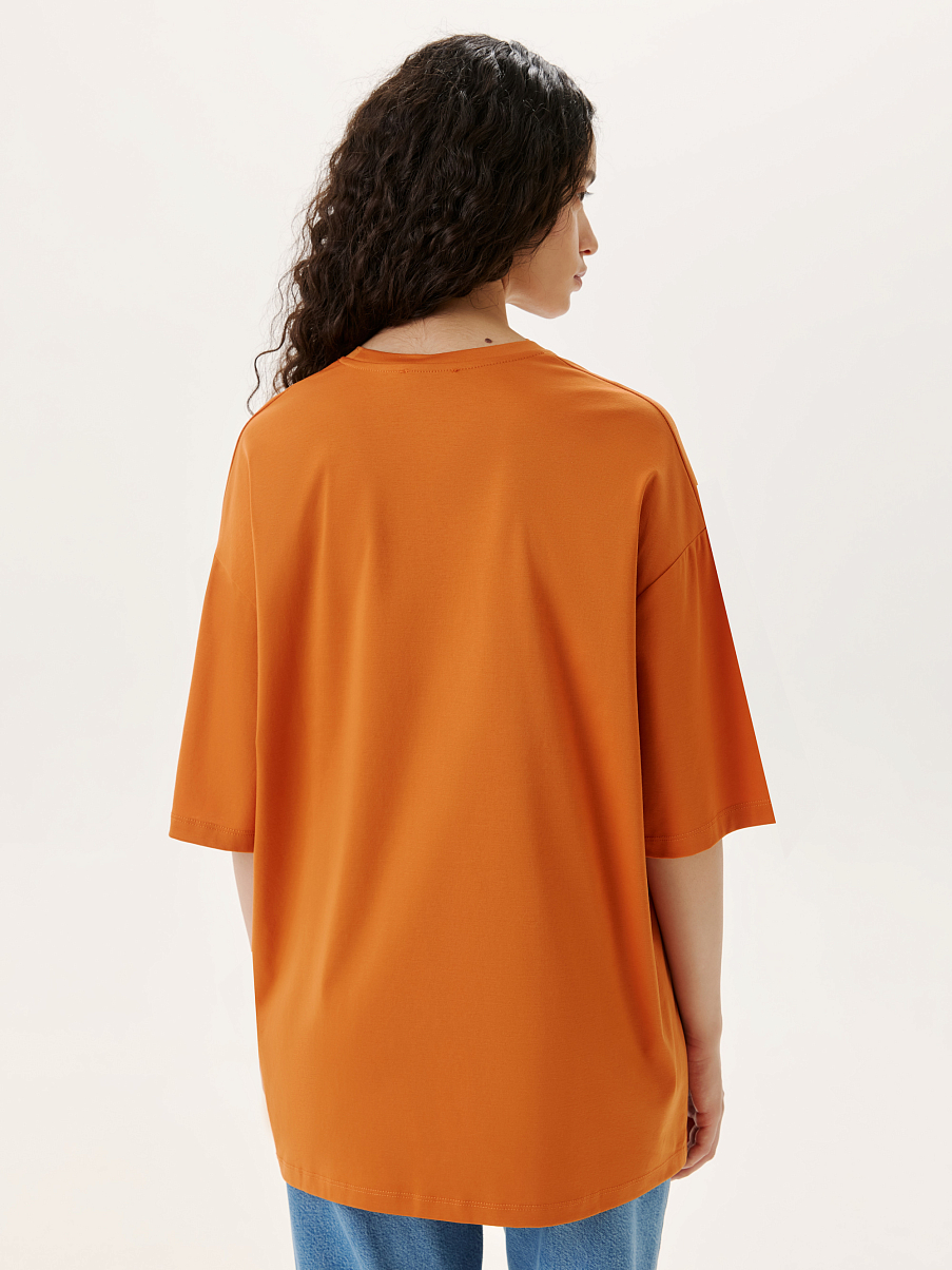 Хлопковая футболка оверсайз