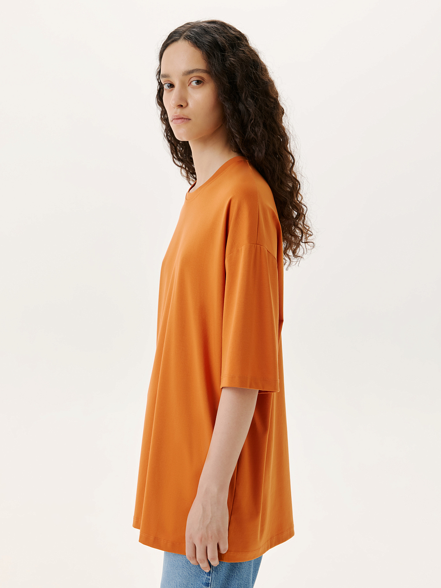 Хлопковая футболка оверсайз