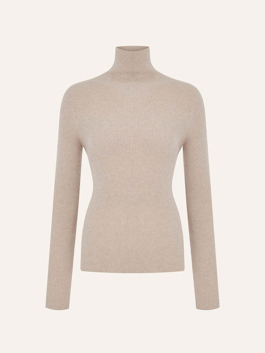 Облегающий джемпер с высоким воротником