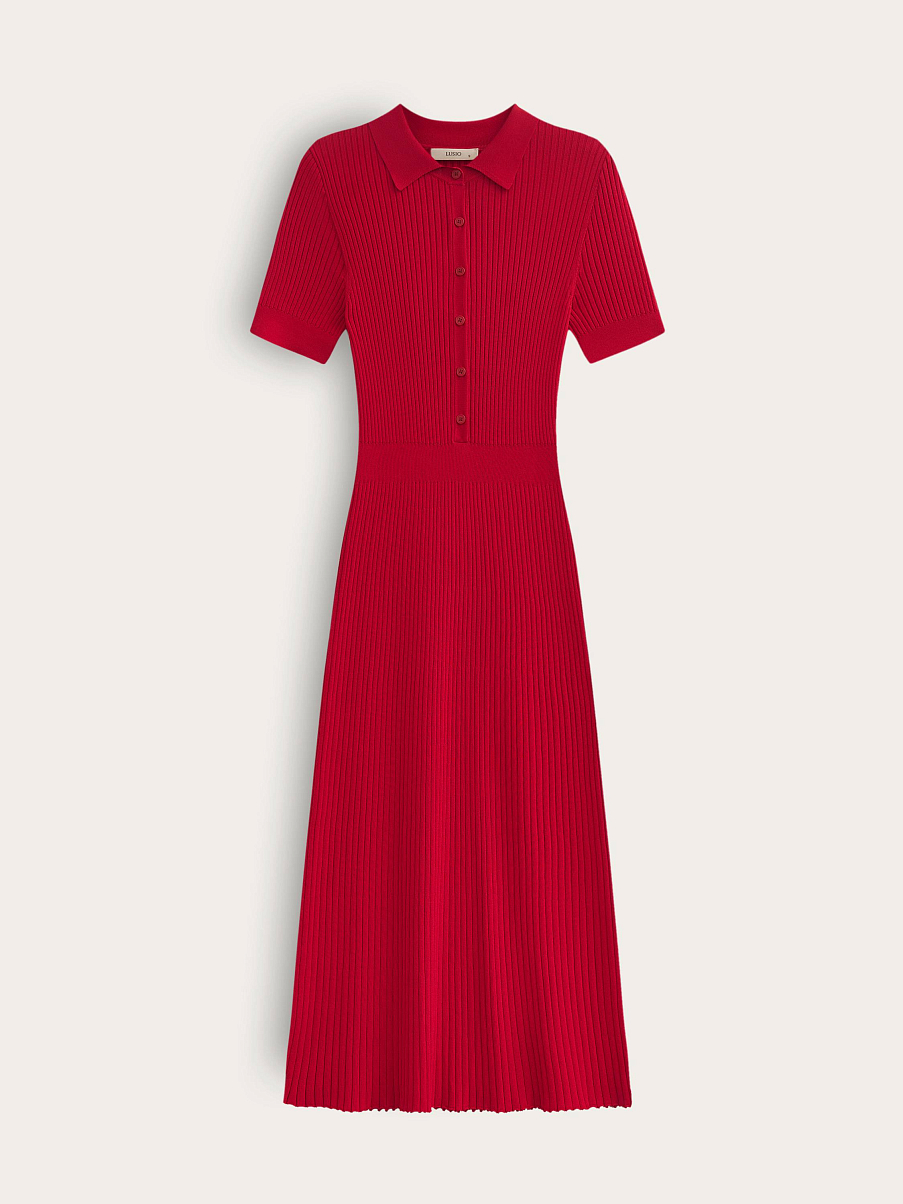 Платье трикотажное миди