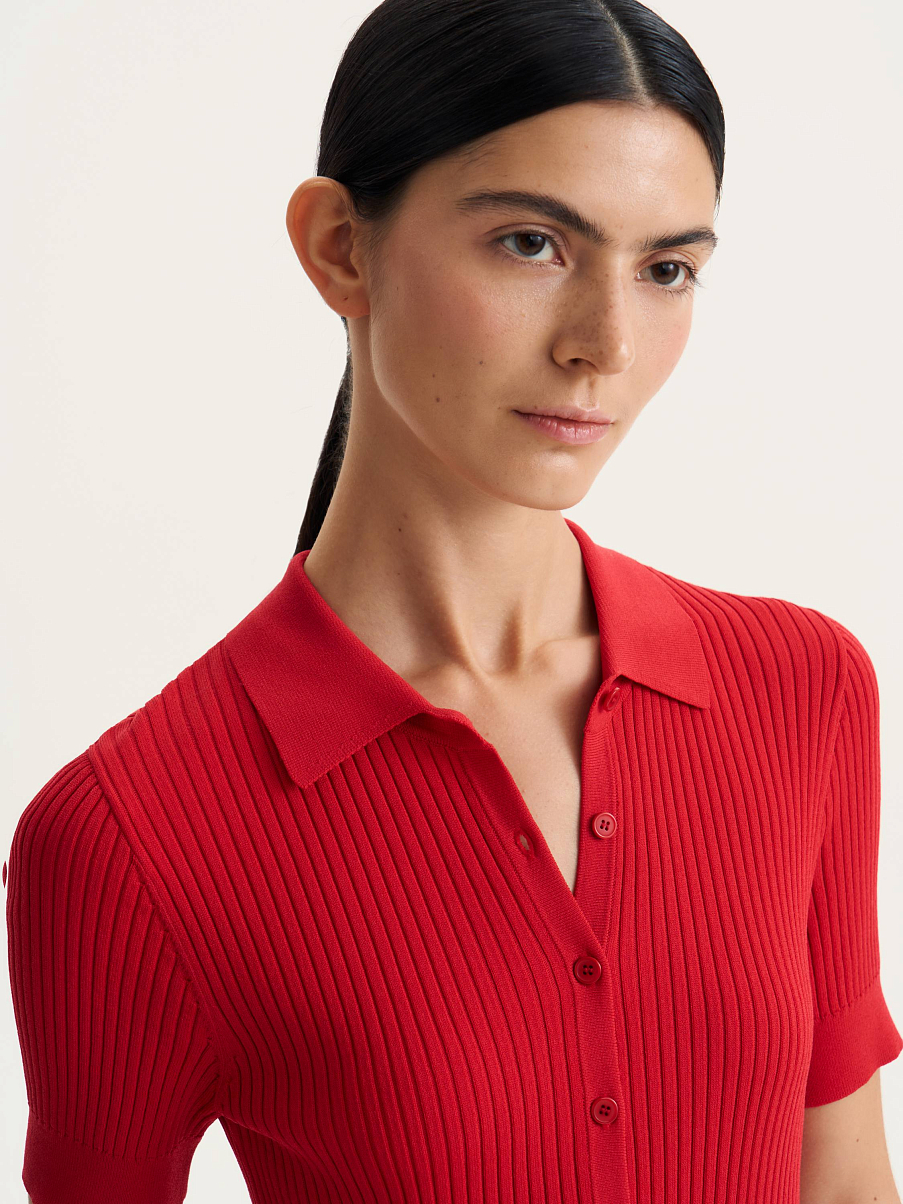 Платье трикотажное миди