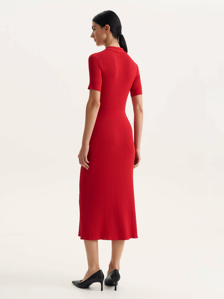 Платье трикотажное миди