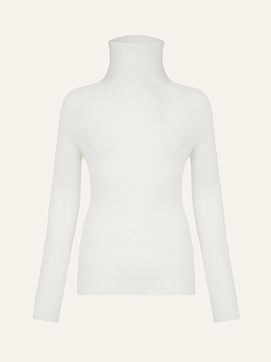 Облегающий джемпер с высоким воротником