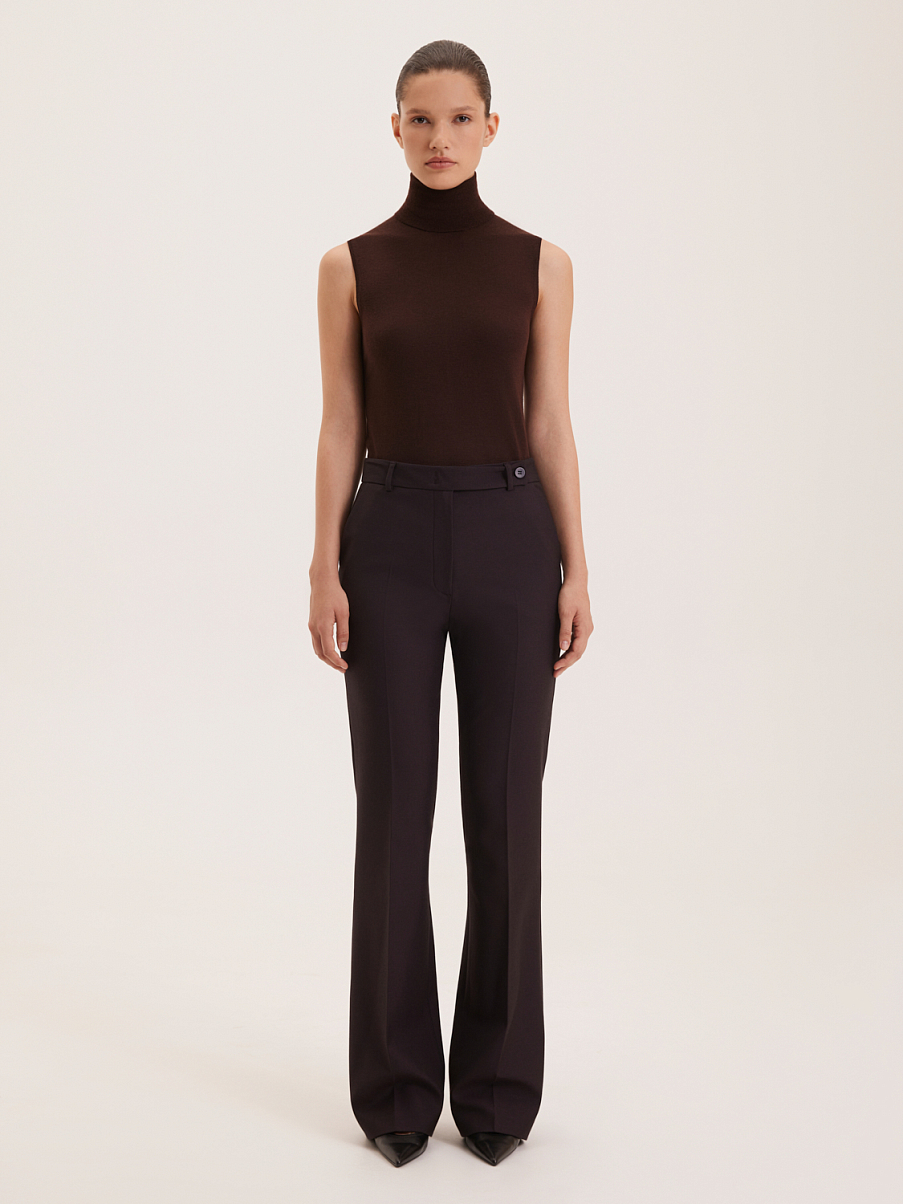 Водолазка без рукавов из шерсти мериноса