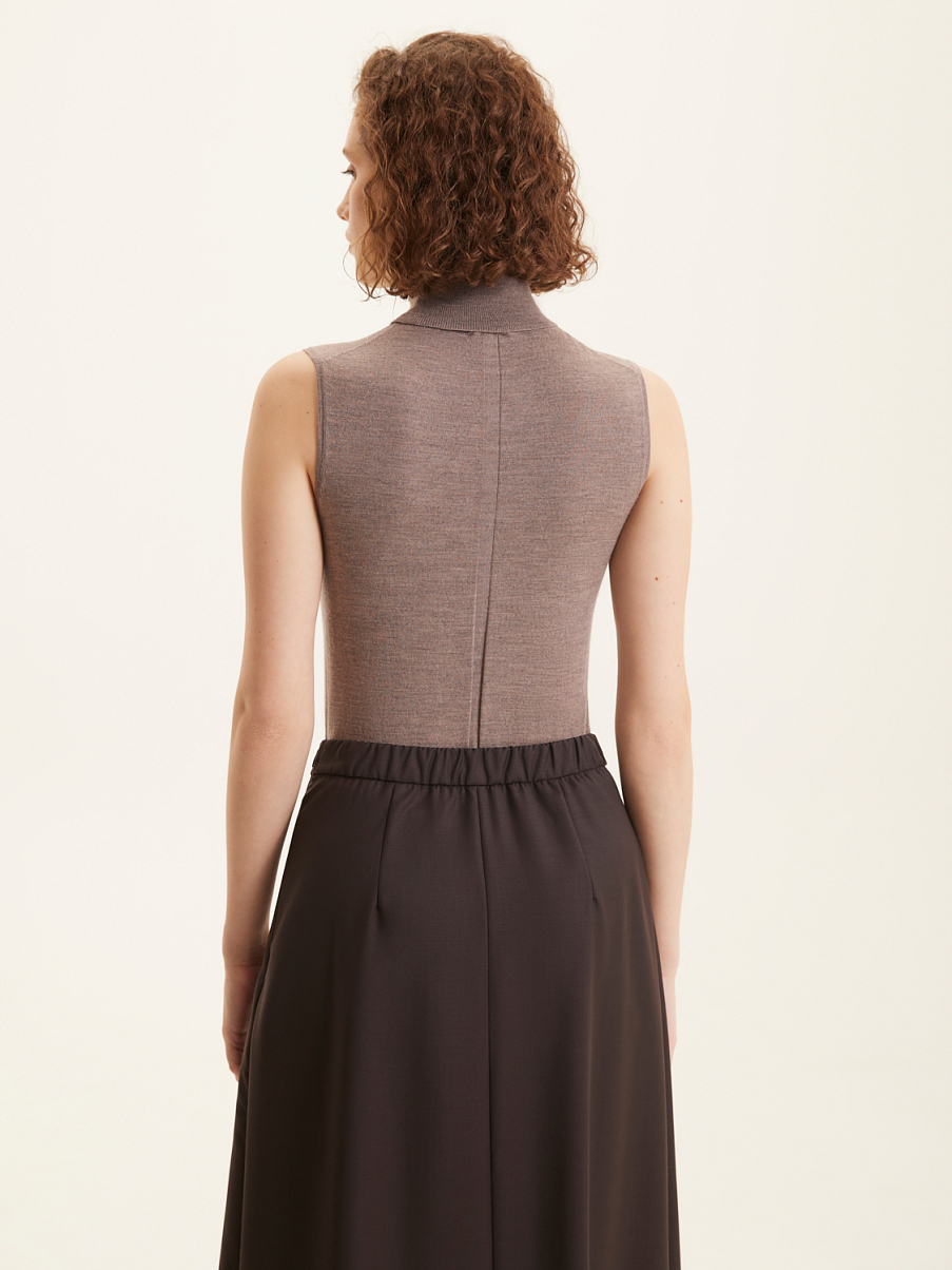 Водолазка без рукавов из шерсти мериноса