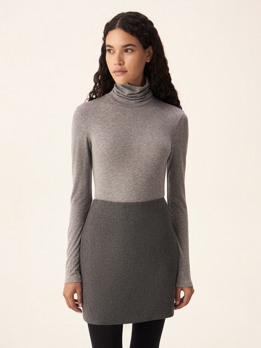 Облегающая водолазка с шерстью