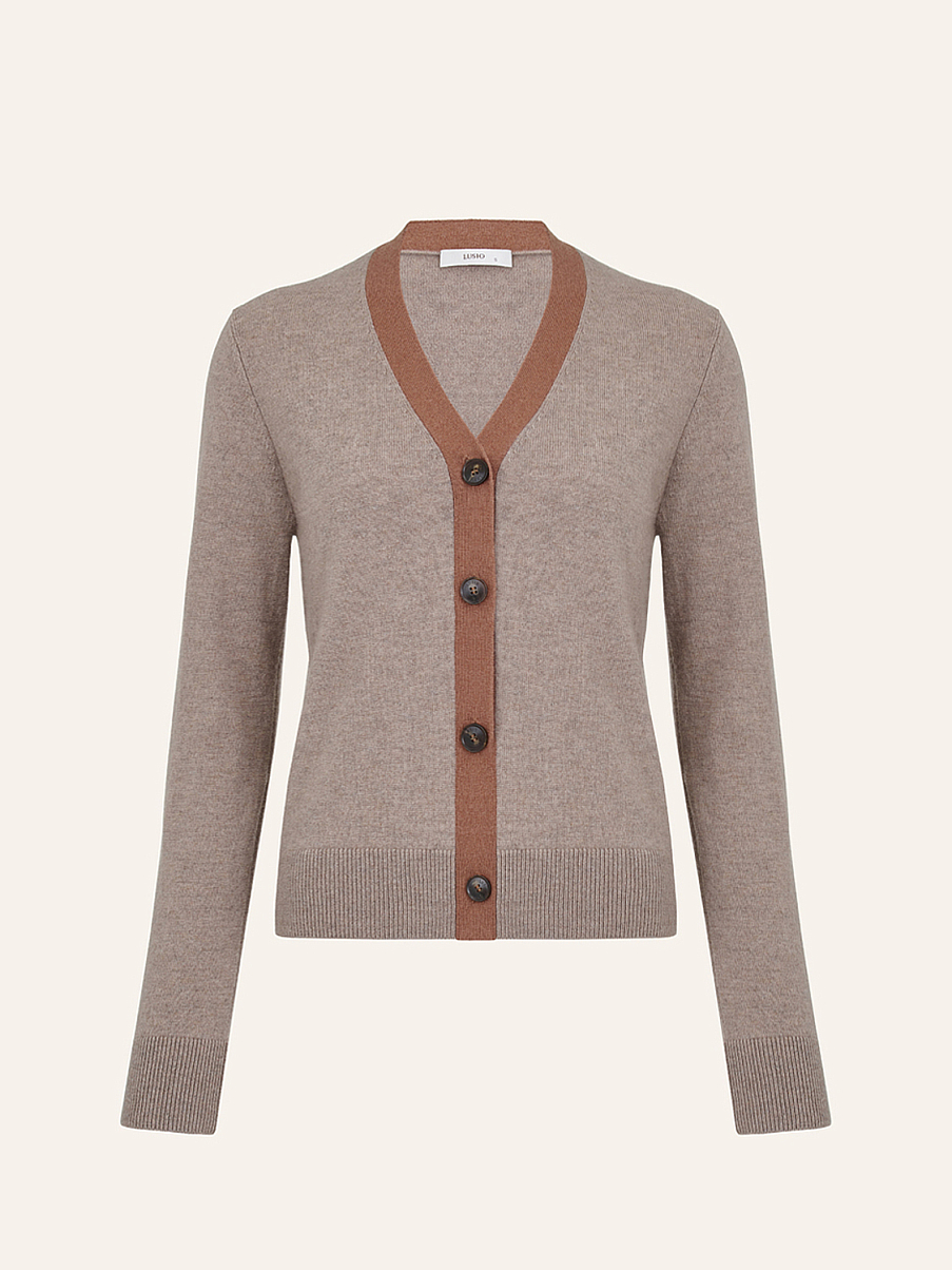 Кардиган из шерсти мериноса и кашемира