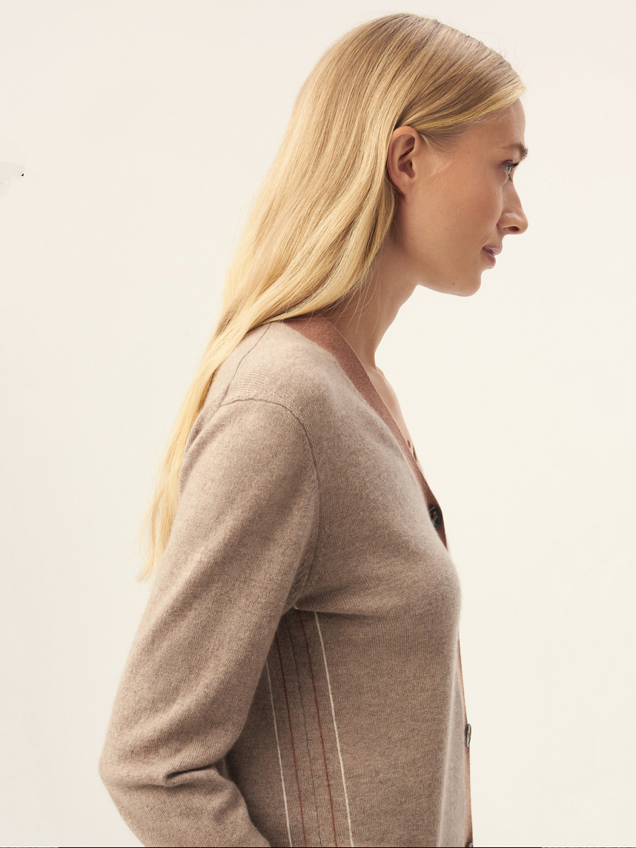 Кардиган из шерсти мериноса и кашемира