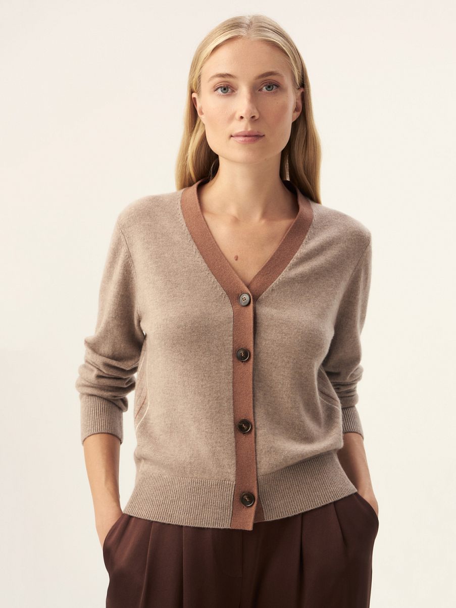 Кардиган из шерсти мериноса и кашемира
