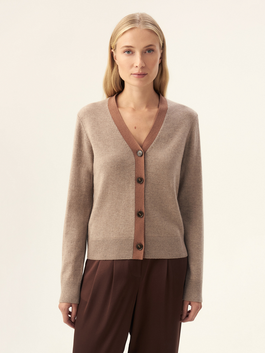 Кардиган из шерсти мериноса и кашемира