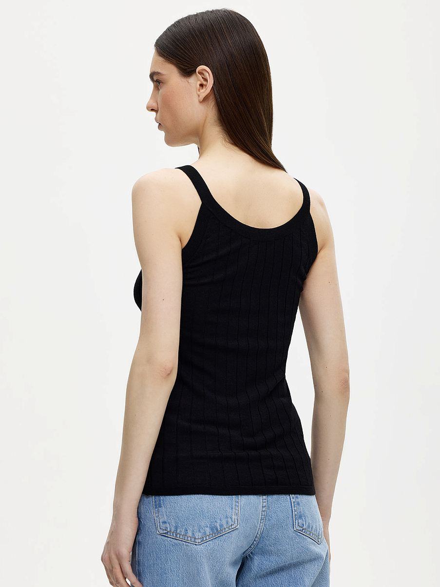 Топ из шерсти мериноса с шелком