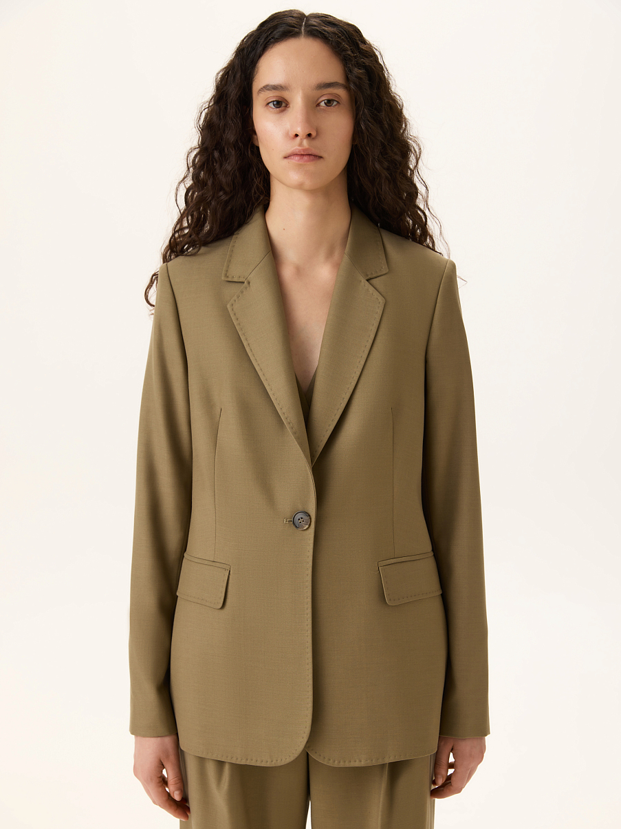 Однобортный жакет прямого кроя