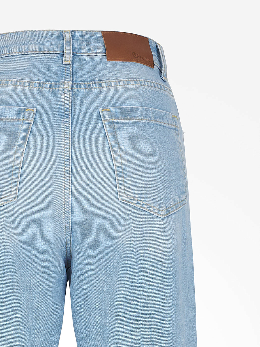 Прямые хлопковые джинсы со стрелками