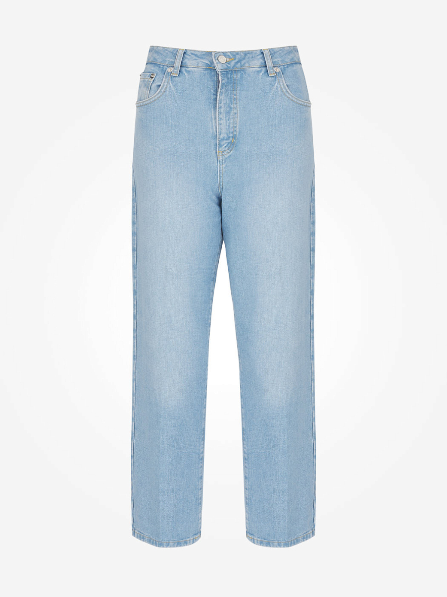 Прямые хлопковые джинсы со стрелками