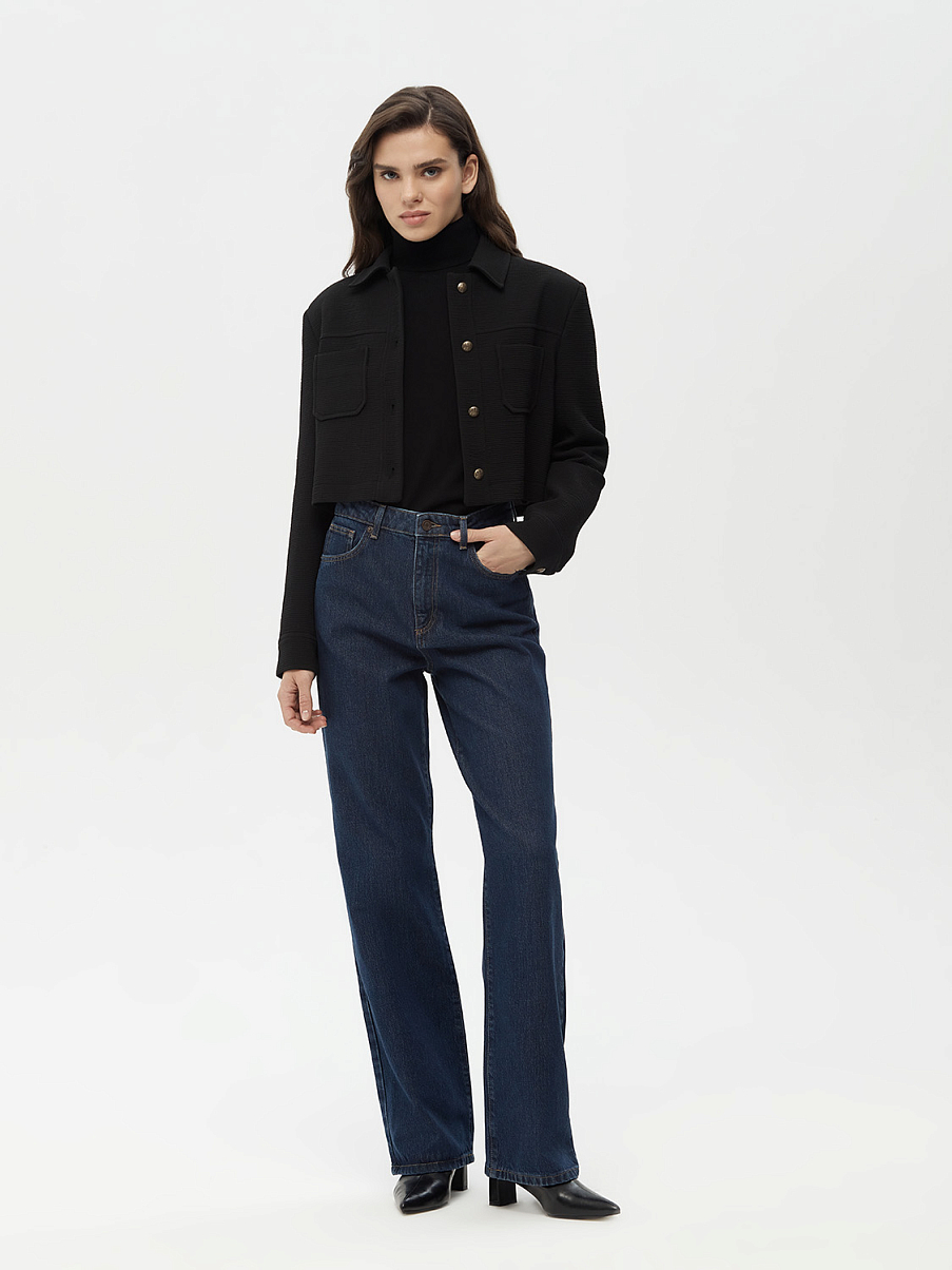 Джинсы прямого кроя со средней посадкой