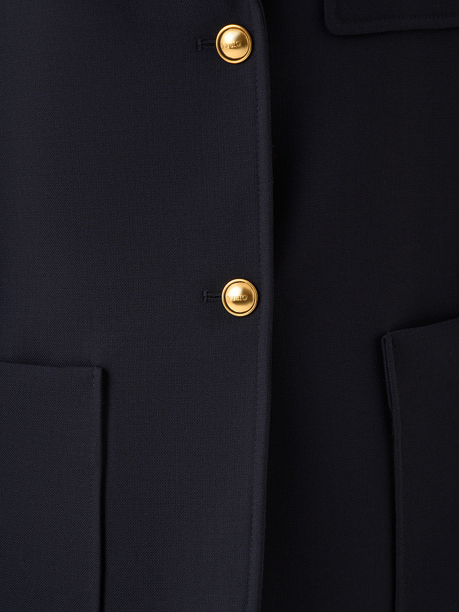 Жакет однобортный с шерстью 