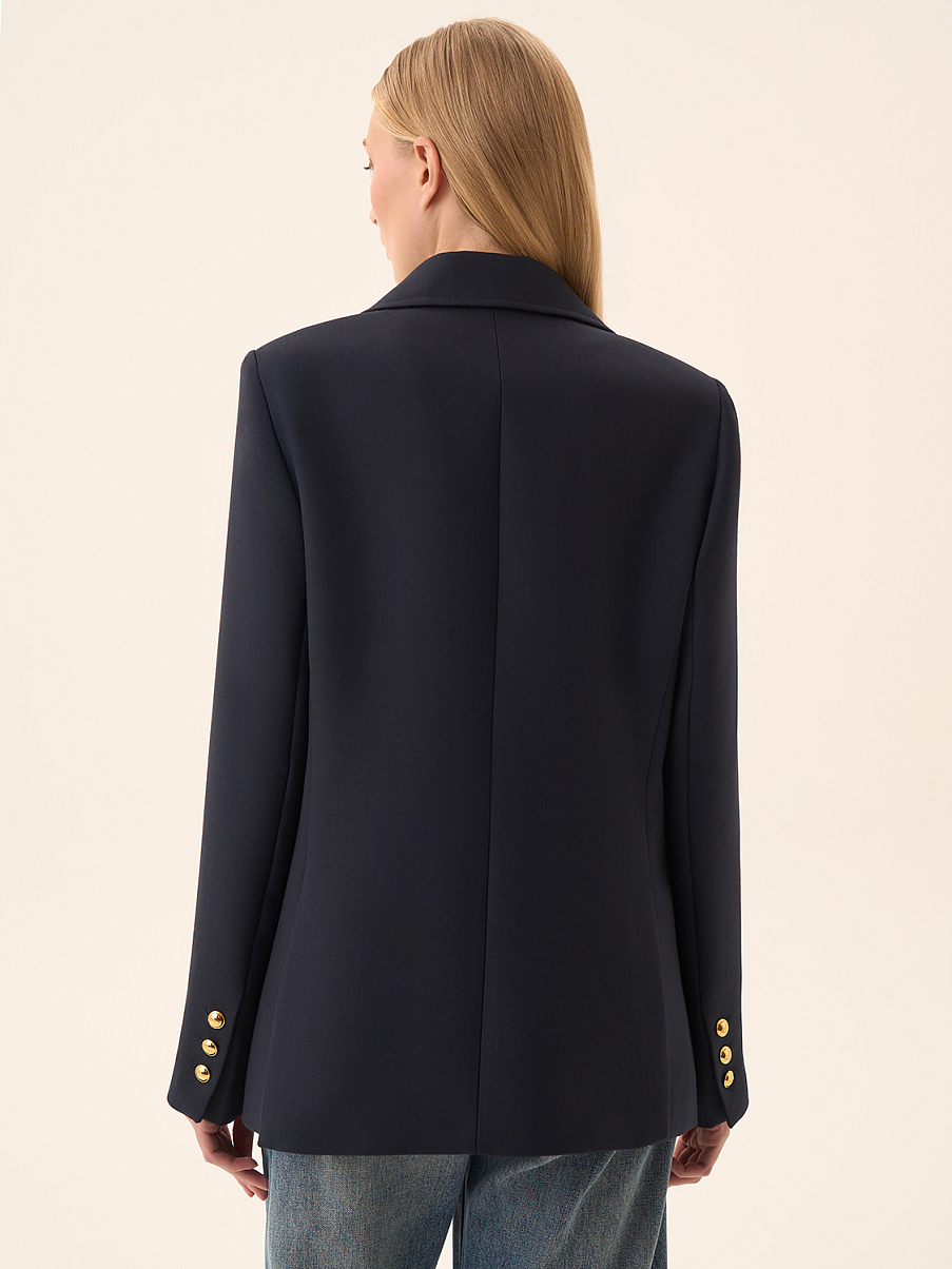 Жакет однобортный с шерстью 