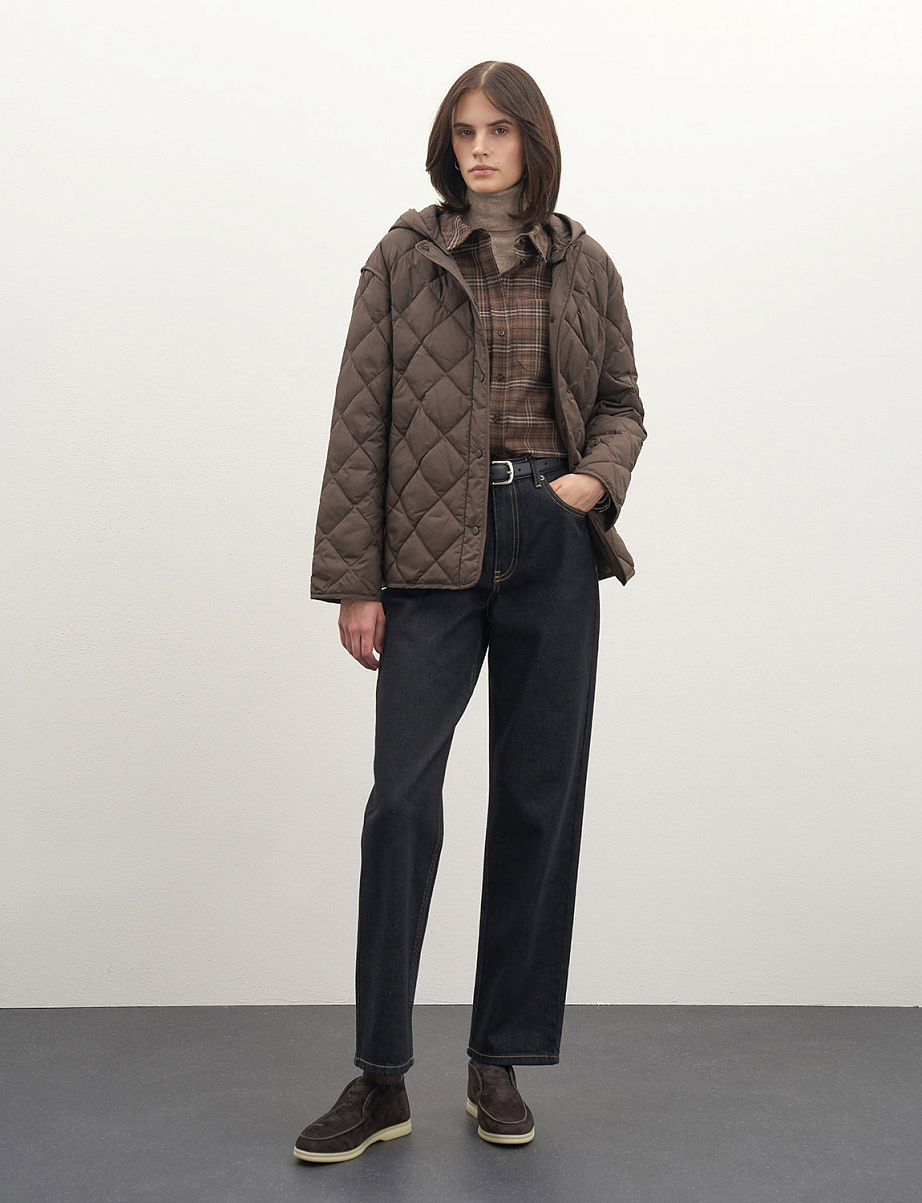 Рубашка в клетку с шерстью